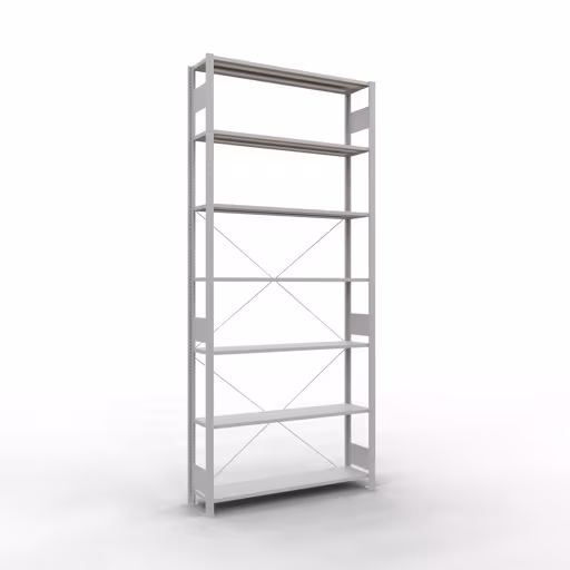 Stecksystem Grundregal 3000x1300x300 mm, Typ 150 kg, lichtgrau von der Marke Schulte Lagertechnik Stecksystem Grundregal 3000x1300x300 mm, Typ 150 kg, lichtgrau aus der Kategorie Grundregal mit der Artikelnummer 32632-130