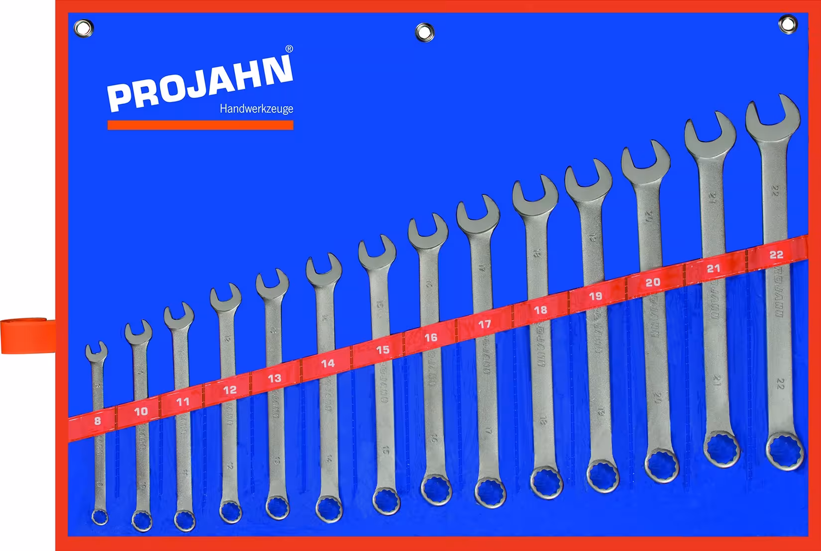 GabelringSchlüssel Set lang 14tlg 8 - 10 - 11 - 12 - 13 - 14 - 15 - 16 - 17 - 18 - 19 - 20 - 21 - 22 mm von der Marke PROJAHN aus der Produktreihe Schraubenschlüssel