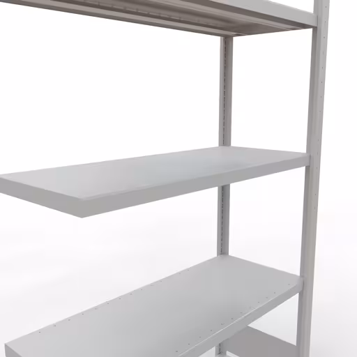 Anbauregal, Fachbodenregal Stecksystem MULTIplus250, 2000 x 1000 x 400 mm (HxBxT), 5 Fachböden, Längenriegel, RAL 7035 lichtgrau von Schulte Lagertechnik mit der Artikelnr. 32845-LR
