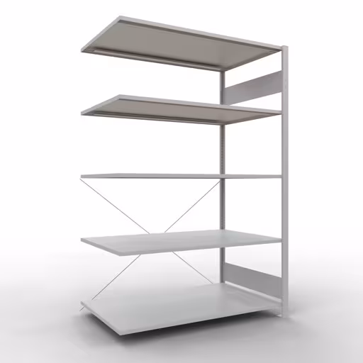 Stecksystem Anbauregal 2000x1300x800 mm, Typ 150 kg, lichtgrau aus der Kategorie Anbauregal mit der Artikelnummer 32685-130