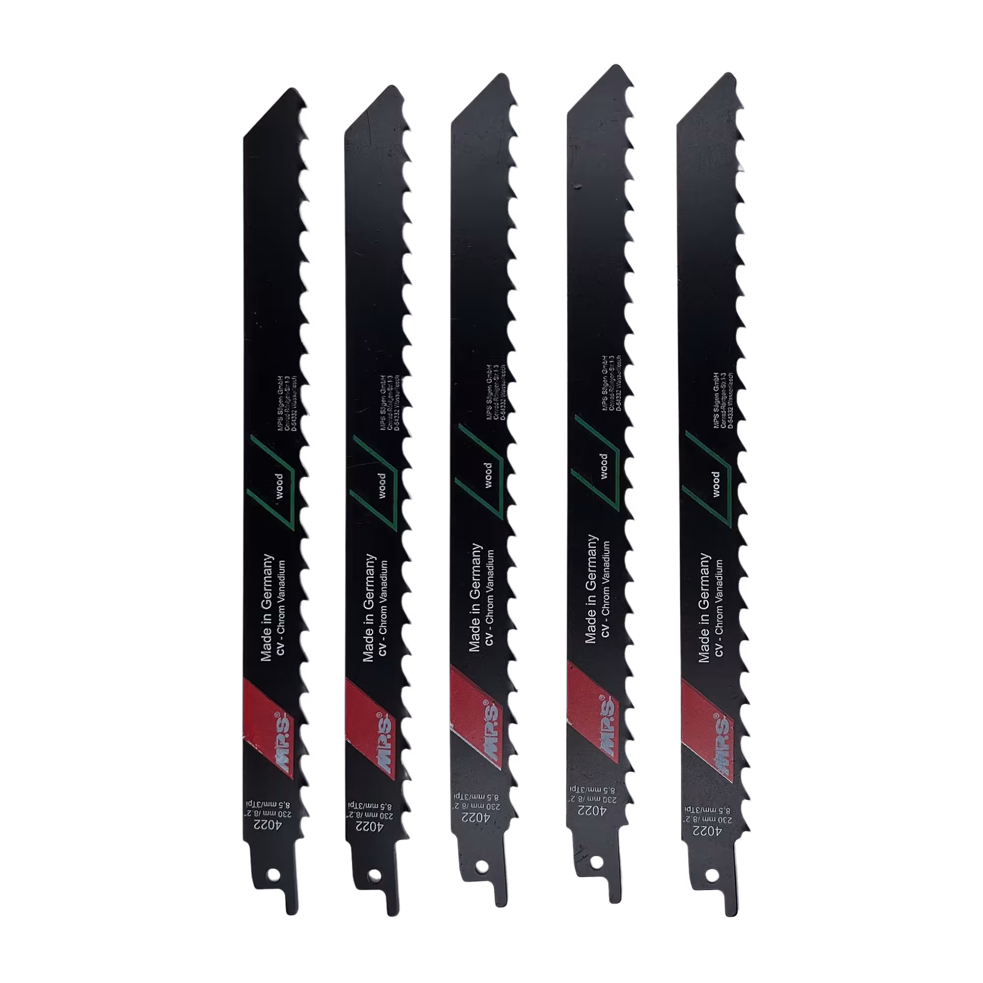 CV-Säbelsägeblatt gefräst und geschränkt GL 230/VL 210mm, ZT 8,5mm von der Marke MPS aus der Kategorie Sägeblätter