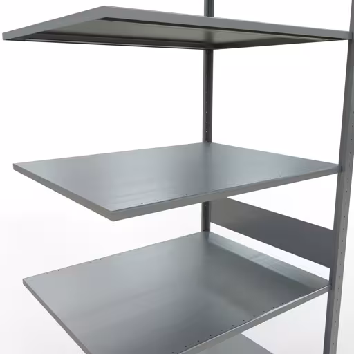 Anbauregal, Fachbodenregal Stecksystem MULTIplus150, 3000 x 1000 x 800 mm (HxBxT), 7 Fachböden, Längenriegel, verzinkt von der Marke Schulte Lagertechnik aus der Produktreihe Stecksystem