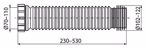 Zusatzbild 2587878 WC Anschlussstutzen 20-52 cm