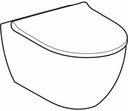 Geberit Acanto Set Wand-WC mit WC-Sitz, Tiefspüler TurboFlush, geschlossene Form, Tiefe: 53cm, weiß