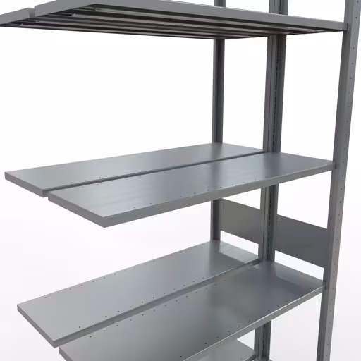 Abbildung Nr 13 des Artikels Anbauregal, Doppelregal, Fachbodenregal Stecksystem MULTIplus150, 3000 x 1000 x (2x300) mm (HxBxT), 2x7 Fachböden, Längenriegel, verzinkt aus der Produktgruppe Fachbodenregale von der Marke Schulte Lagertechnik
