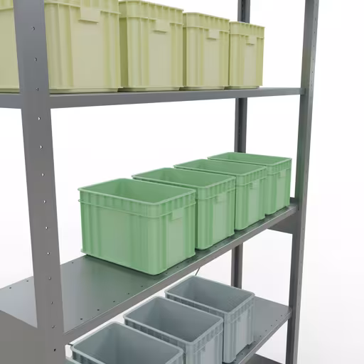 Andere Ansicht des Artikels Stecksystem Grundregal 2500x1300x300 mm, Typ 150 kg, verzinkt aus der Kategorie Stecksystem