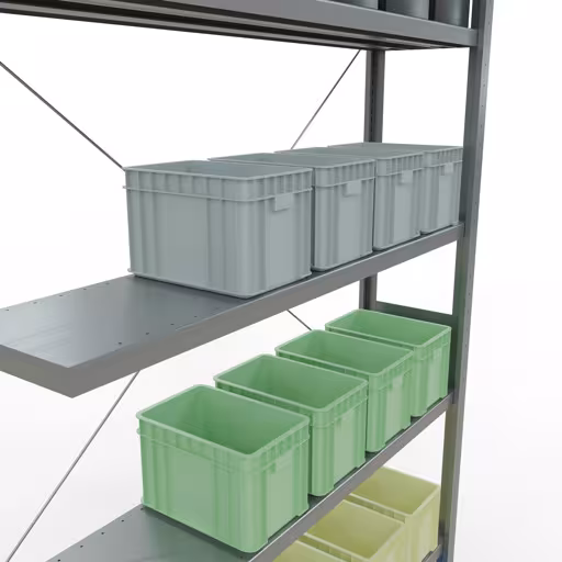 Abbildung Nr 15 des Artikels Stecksystem Anbauregal 3000x1300x300 mm, Typ 250 kg, verzinkt aus der Produktgruppe Stecksystem von der Marke Schulte Lagertechnik
