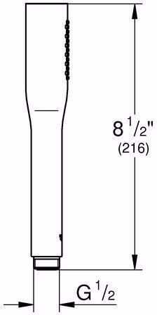 GROHE Handbrause Euphoria C Stick 27400 1 Strahlart 8 l/min chrom