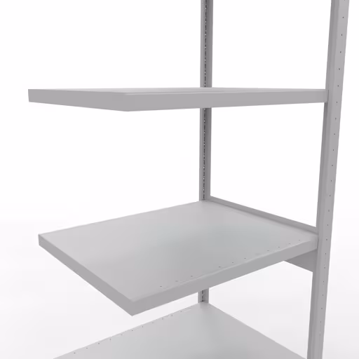 Abbildung Nr 15 des Artikels Anbauregal, Fachbodenregal Stecksystem MULTIplus250, 2500 x 750 x 600 mm (HxBxT), 6 Fachböden, Längenriegel, RAL 7035 lichtgrau aus der Produktgruppe Stecksystem von der Marke Schulte Lagertechnik