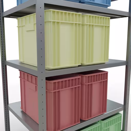 Abbildung Nr 13 des Artikels Grundregal, Fachbodenregal Stecksystem MULTIplus250, 2000 x 1000 x 800 mm (HxBxT), 5 Fachböden, Längenriegel, verzinkt aus der Produktgruppe Stecksystem von der Marke Schulte Lagertechnik