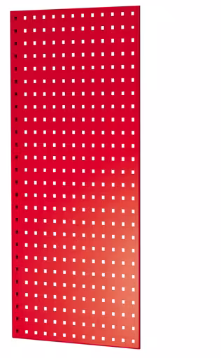Zusatzbild des Artikels Lochplatten-Seitenblende, 90 x 1000 x 500 mm (H x T), RAL 3000 feuerrot aus Zubehör