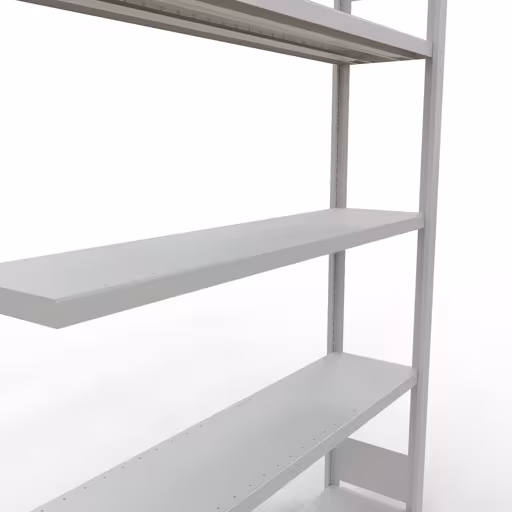 Abbildung Nr 15 des Artikels Anbauregal, Fachbodenregal Stecksystem MULTIplus250, 2000 x 1300 x 300 mm (HxBxT), 5 Fachböden, Längenriegel, RAL 7035 lichtgrau aus der Produktgruppe Stecksystem von der Marke Schulte Lagertechnik