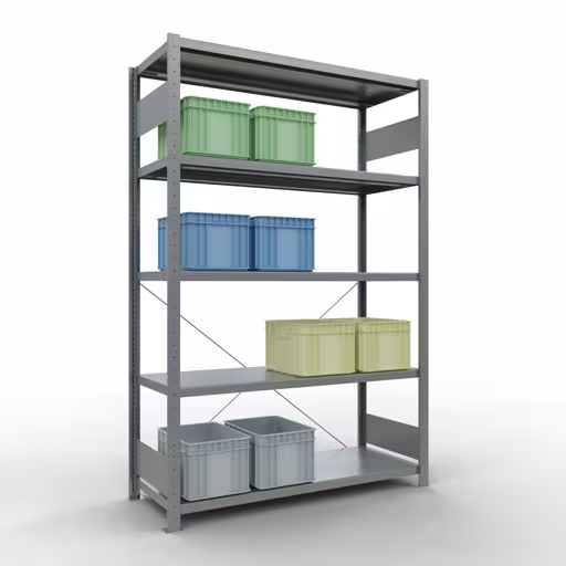 Abbildung Nr 9 des Artikels Stecksystem Grundregal 2000x1300x500 mm, Typ 250 kg, verzinkt aus der Produktgruppe Stecksystem von der Marke Schulte Lagertechnik