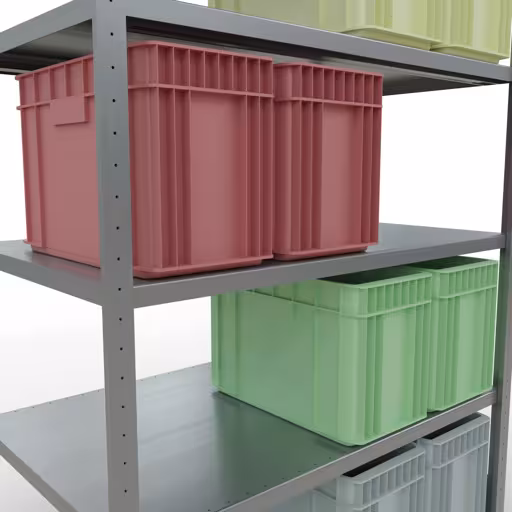 Abbildung Nr 9 des Artikels Grundregal, Fachbodenregal Stecksystem MULTIplus250, 2000 x 1300 x 800 mm (HxBxT), 5 Fachböden, Längenriegel, verzinkt aus der Produktgruppe Stecksystem von der Marke Schulte Lagertechnik