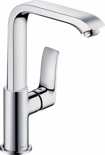 Einhebel-Waschtischmischer METRIS chrom Nennweite 15 mit Schwenkauslauf HANSGROHE aus der Kategorie Waschtischarmaturen mit der Teilenummer 6000536129