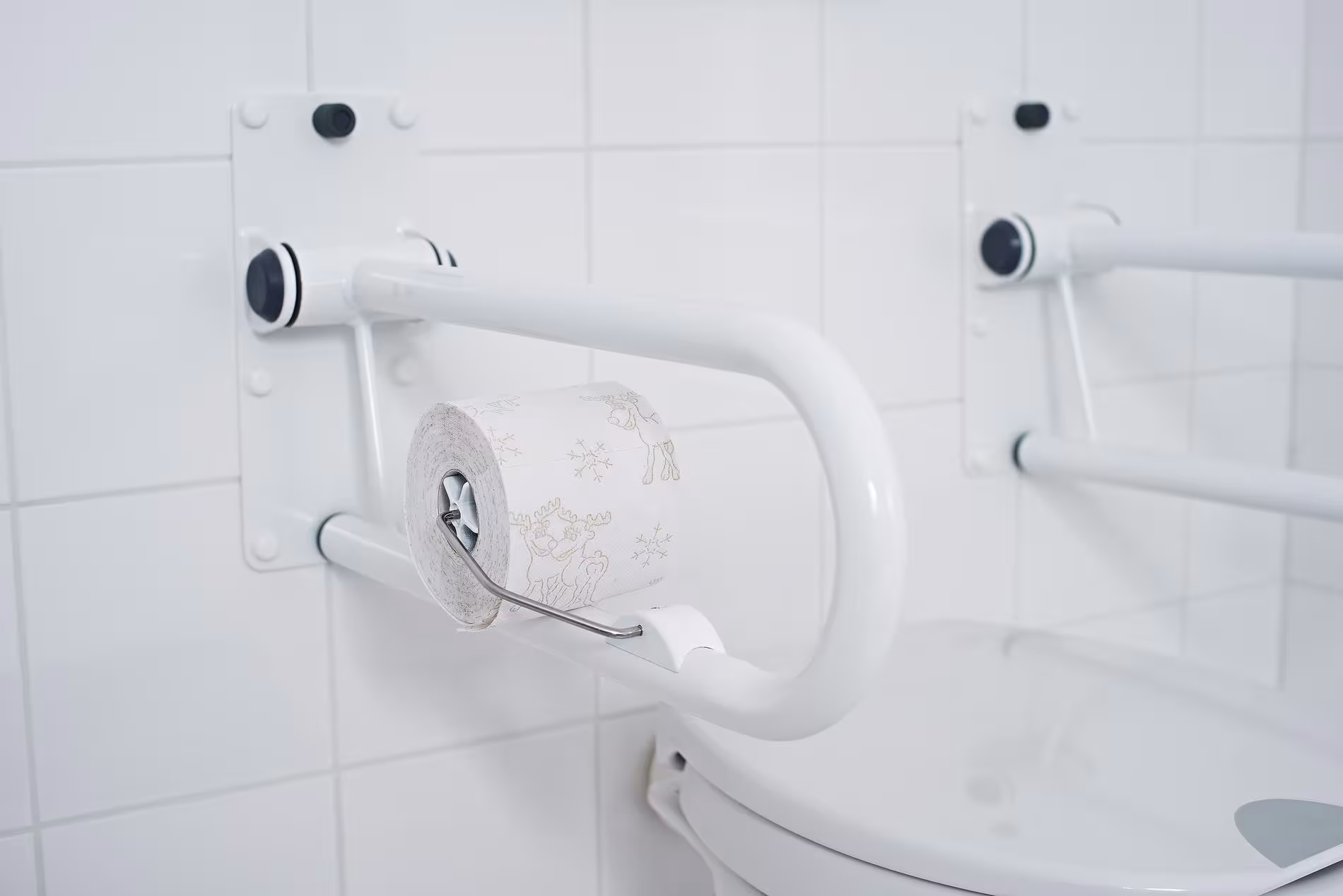 WC-Papierhalter für WC-Aufstehbügel Tim, weiß von Ridder mit der Artikelnr. A0130301