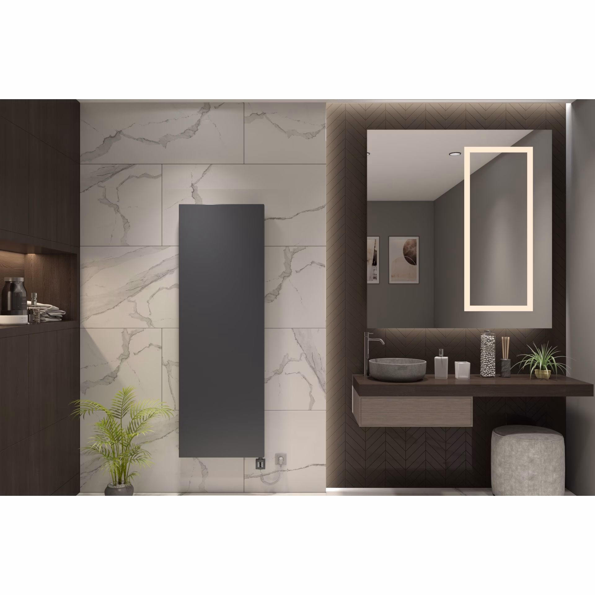 MERT Design Cover - Abdeckung für alte Badheizkörper im Maß 400x1200 mm, Anthrazit