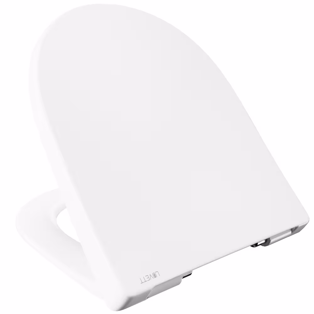 Abbildung Nr 11 des Artikels WC-Sitz D450 D-Form Weiß mit Absenkautomatik u.a. für Geberit Icon und 4U aus der Produktgruppe Badkeramik von der Marke LUVETT