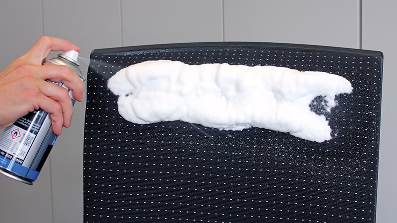 TecLine Aktivclean 400 ml Schaumreiniger Schaum, Finger, Hand, Person, Zinn