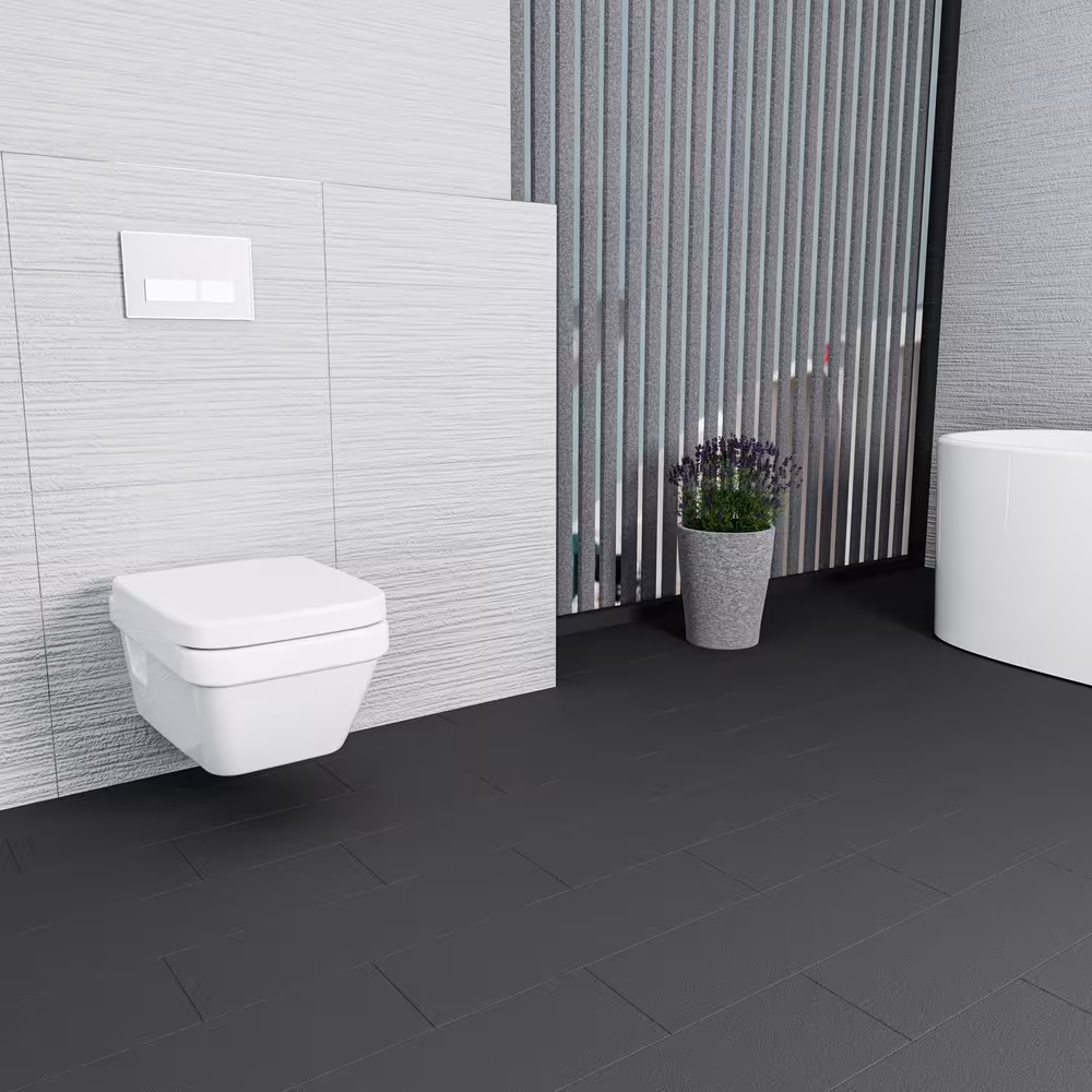 WC-Sitz Q500 Weiß eckig mit Absenkautomatik, u.a. für Geberit Renova Plan von der Marke LUVETT aus der Produktreihe Badkeramik