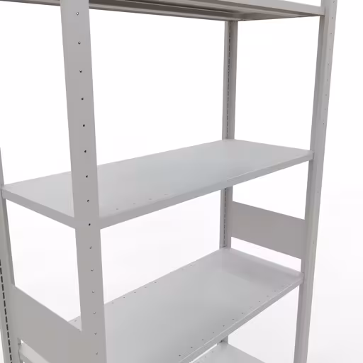 Grundregal, Fachbodenregal Stecksystem MULTIplus150, 3000 x 1000 x 400 mm (HxBxT), 7 Fachböden, Längenriegel, RAL 7035 lichtgrau von der Marke Schulte Lagertechnik aus der Produktreihe Stecksystem