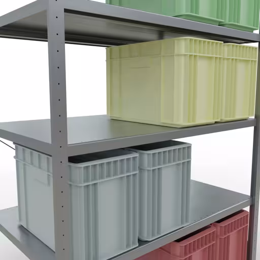 Produktbild Nr 15 des Artikels Stecksystem Grundregal 2000x1300x800 mm, Typ 250 kg, verzinkt Abbildung Nr 15 des Artikels Stecksystem Grundregal 2000x1300x800 mm, Typ 250 kg, verzinkt aus der Produktgruppe Stecksystem von der Marke Schulte Lagertechnik