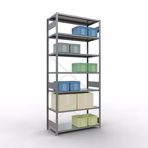 Abbildung Nr 11 des Artikels Stecksystem Grundregal 3000x1300x600 mm, Typ 250 kg, verzinkt aus der Produktgruppe Stecksystem von der Marke Schulte Lagertechnik