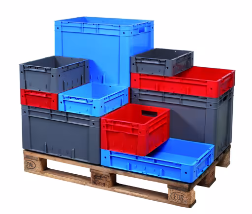 Euro-Stapelkasten 145 x 400 x 600, blau, PP aus der Kategorie Zubehör mit der Artikelnummer 20480