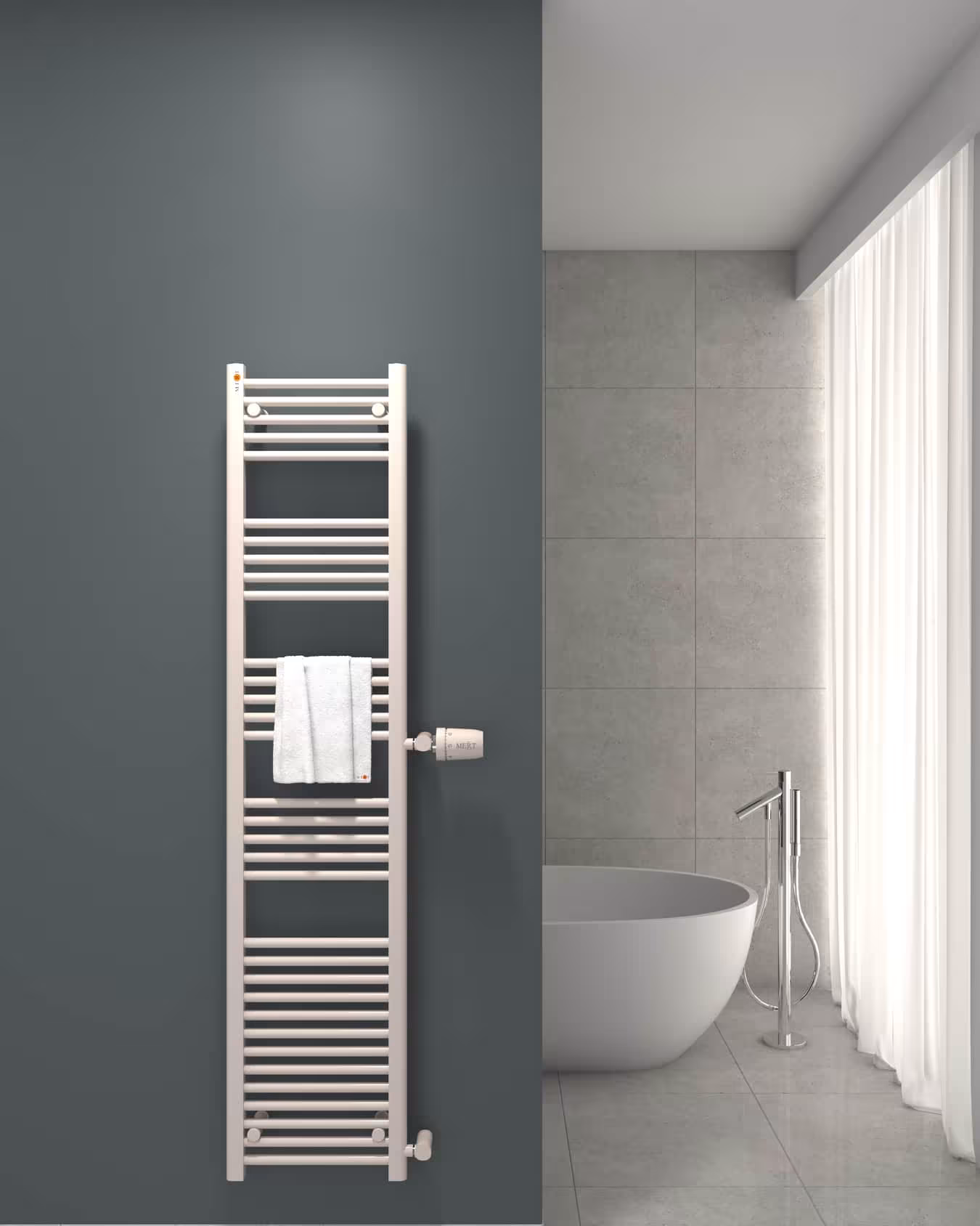 MERT Austausch Badheizkörper weiß gerade, 400*1800 mm, Anschluss an der Seite 900 mm von der Marke MERT MERT Austausch Badheizkörper weiß gerade, Anschluss an der Seite Typ Größe: 400x1800 mm aus der Kategorie Austausch-Heizkörper mit der Artikelnr. 1-40x180-ASR-90