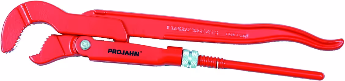 Schwedische Eckrohrzange 1" von der Marke PROJAHN Schwedische Eckrohrzange S-förmiges Maul Typ Variante: Schwedische Eckrohrzange 1" aus der Kategorie Wasserpumpen- und Rohrzangen mit der Artikelnr. 4557-340
