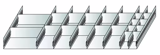 Schlitzwannen-Set 2 für Schubladenhöhe 100 mm aus der Kategorie Zubehör mit der Artikelnummer 25051