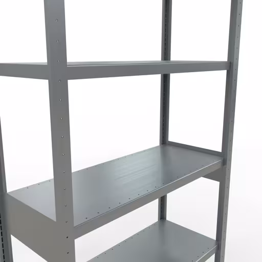 Abbildung Nr 11 des Artikels Grundregal, Fachbodenregal Stecksystem MULTIplus330, 2500 x 1000 x 400 mm (HxBxT), 6 Fachböden, Längenriegel, verzinkt aus der Produktgruppe Stecksystem von der Marke Schulte Lagertechnik