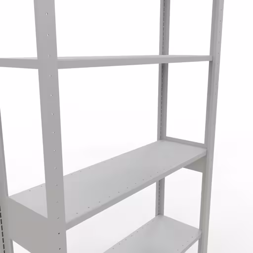 Grundregal, Fachbodenregal Stecksystem MULTIplus150, 2500 x 1000 x 300 mm (HxBxT), 6 Fachböden, Längenriegel, RAL 7035 lichtgrau von Schulte Lagertechnik aus der Kategorie Stecksystem