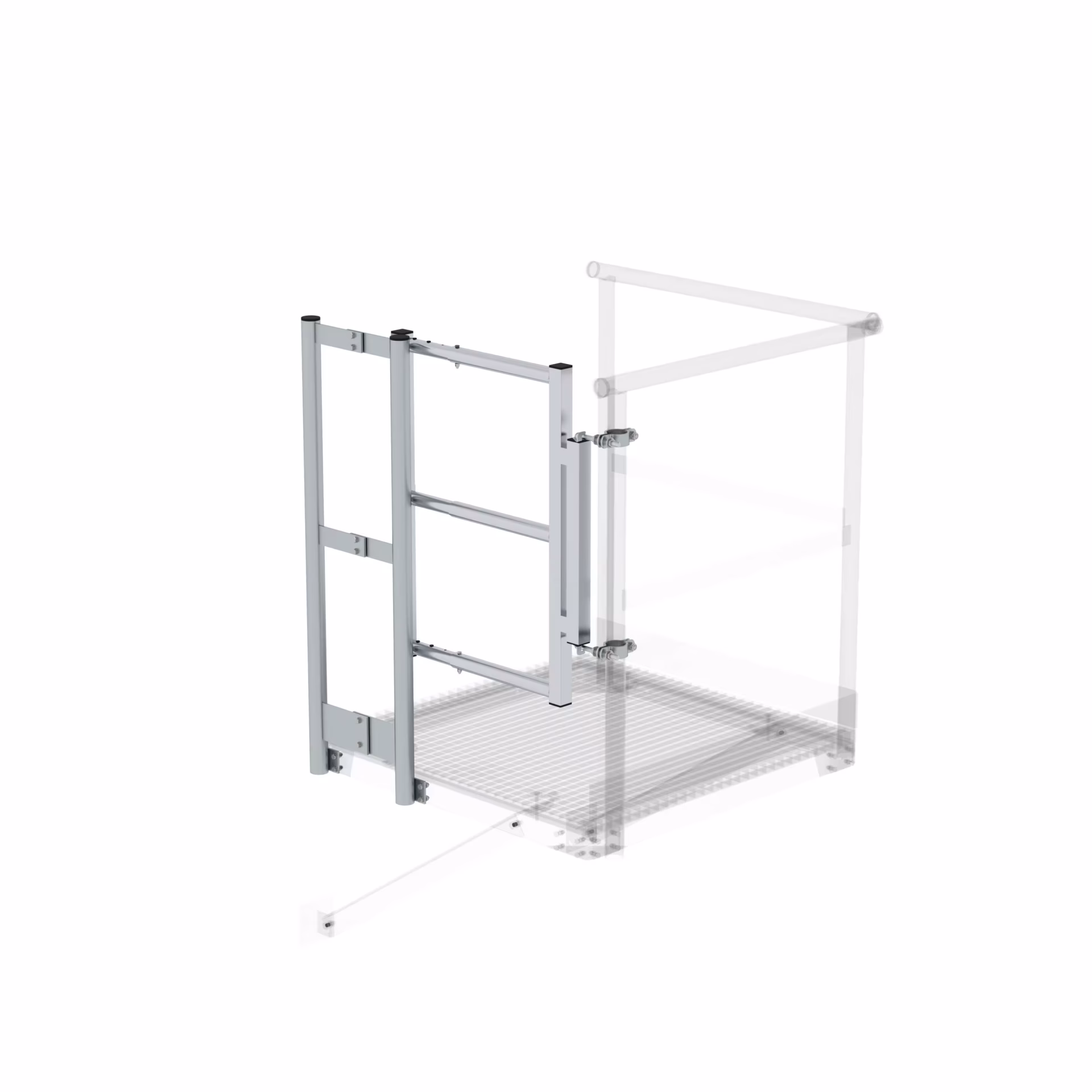 Geländer mit Sicherungstüre mit der GTIN 4031405609587 Geländer mit Sicherungstüre von Munk mit der Artikelnr. 060958