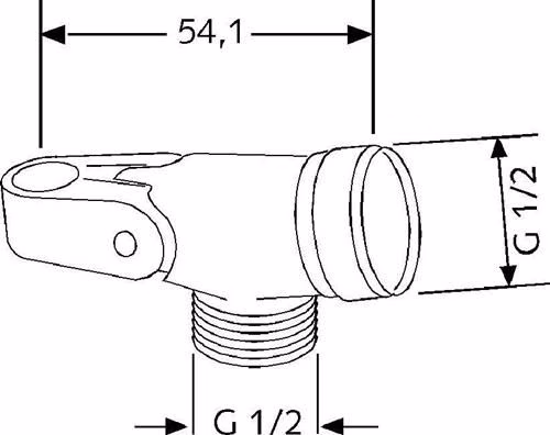KLUDI Brausehalter mit Gelenkstück chrom