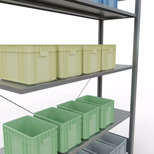 Stecksystem Anbauregal 2000x1300x400 mm, Typ 150 kg, verzinkt von der Marke Schulte Lagertechnik aus der Produktreihe Stecksystem