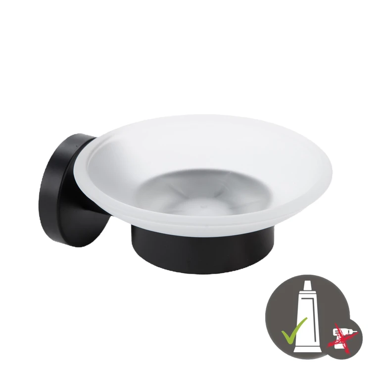 ROUND BLACK Seifenschale Edelstahl aus der Kategorie Seifenablage & Seifenspender mit der Teilenummer IP2108