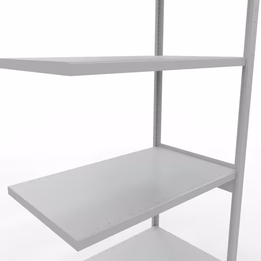 Abbildung Nr 9 des Artikels Anbauregal, Fachbodenregal Stecksystem MULTIplus250, 3000 x 1000 x 600 mm (HxBxT), 7 Fachböden, Längenriegel, RAL 7035 lichtgrau aus der Produktgruppe Stecksystem von der Marke Schulte Lagertechnik