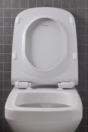 Duravit Wand-WC-Set DuraStyle, rimless, Durafix Tiefspüler, weiß, inklusive WC-Sitz mit Absenkautomatik