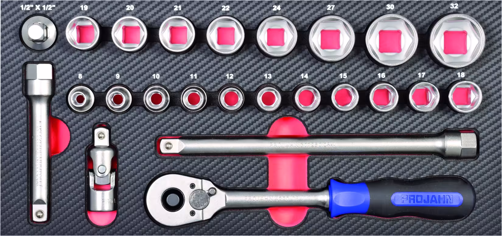 Einlage Steckschlüssel-Einsätze metrisch 12,5 Typ Variante: 1/2" Werkzeug-Satz Einlage 24 teilig aus der Kategorie Steckschlüssel Sätze & Einzelteile mit der Artikelnr. 5999-131