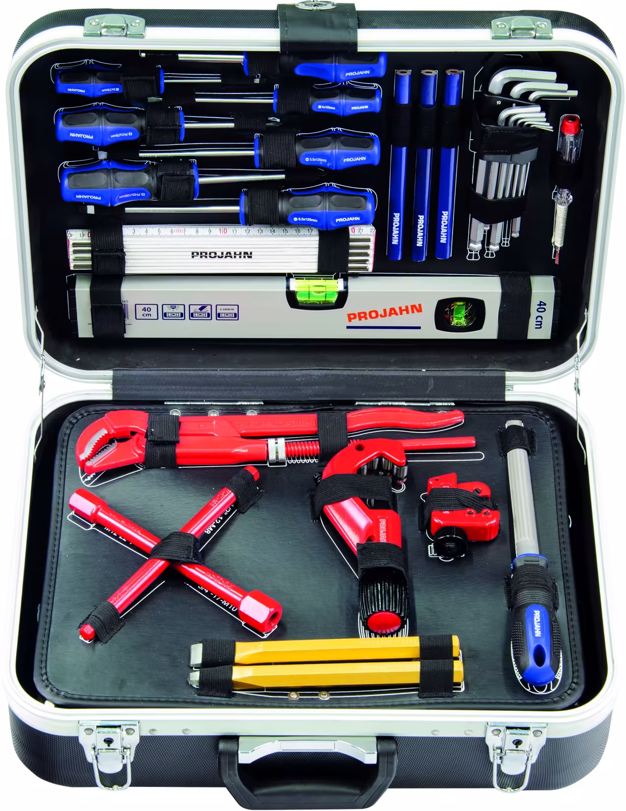 Leerer Werkzeugkoffer 8685 Version ab 2021 von der Marke PROJAHN proficraft Werkzeug-Koffer SANITÄR metrisch 12,5 Typ Variante: Leerer Werkzeugkoffer 8685 Version ab 2021 aus der Kategorie Ordnungssysteme & Werkstattwagen mit der Artikelnr. 8685K