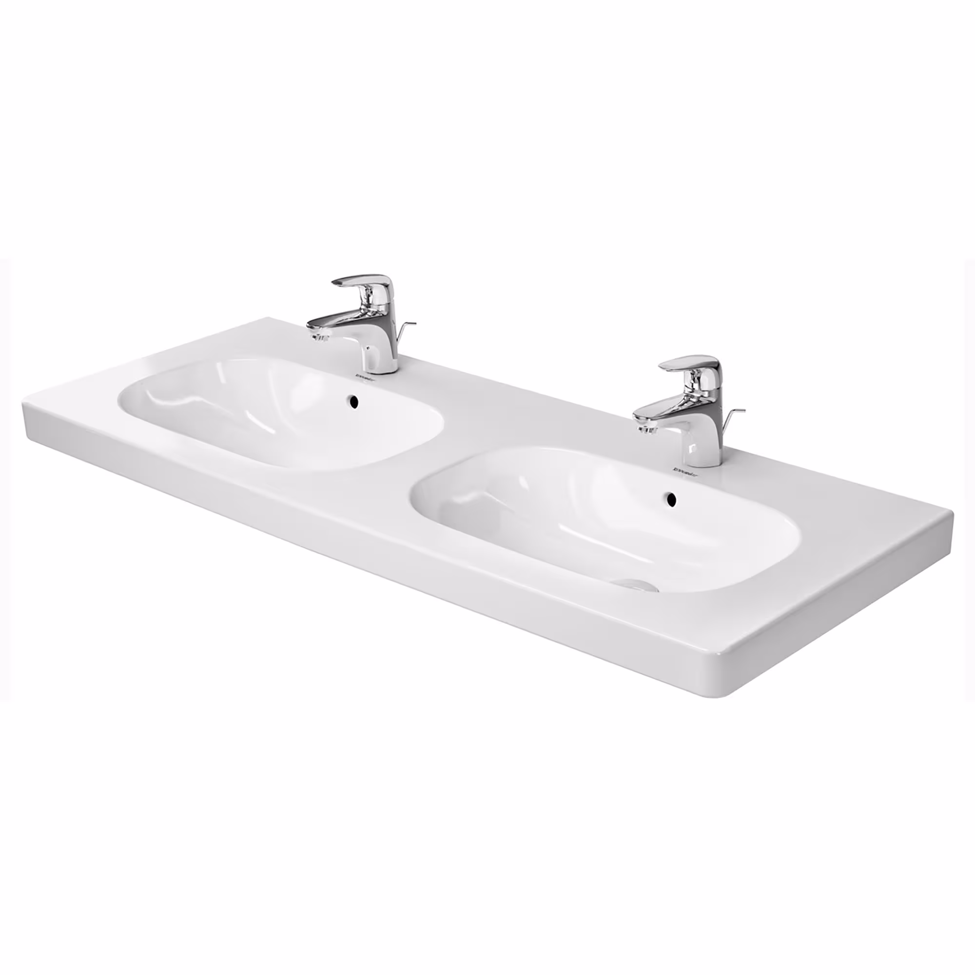DURAVIT Möbelwaschtische Design "D-Code" Typ Größe: Doppel-Möbelwaschtisch 120cm weiß aus der Kategorie Waschtische mit der Artikelnr. 7170826