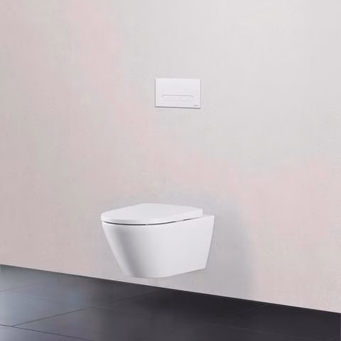 Detailbild 4018690 Duravit Wand-WC Set 540 mm D-Neo Weiß, Tiefspüler rimless, WC-Sitz mit Absenkautomatik, inklusive Durafix