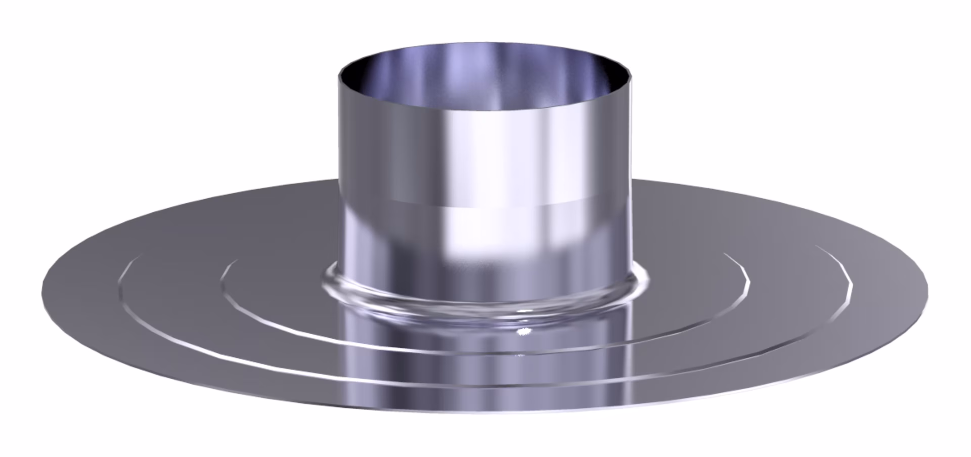 CB Flachdachkragen D 160 D 170 250 mm lang Aluminium aus der Kategorie Kunststoffabgassystem mit der Artikelnr. 762140