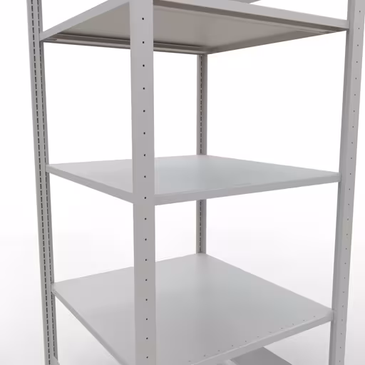 Produktbild Nr.12 des Artikels Grundregal, Fachbodenregal Stecksystem MULTIplus150, 2000 x 750 x 800 mm (HxBxT), 5 Fachböden, Längenriegel, RAL 7035 lichtgrau aus der Produktreihe Stecksystem von der Marke Schulte Lagertechnik