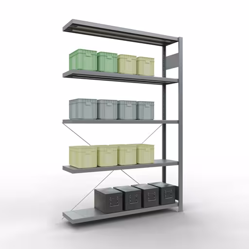 Stecksystem Anbauregal 2000x1300x300 mm, Typ 250 kg, verzinkt von der Marke Schulte Lagertechnik aus der Produktreihe Stecksystem