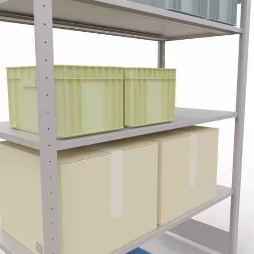 Produktbild Nr.8 des Artikels Stecksystem Grundregal 2000x1300x600 mm, Typ 150 kg, lichtgrau aus der Produktreihe Stecksystem von der Marke Schulte Lagertechnik
