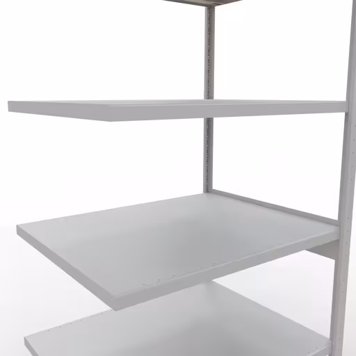 Abbildung Nr 13 des Artikels Anbauregal, Fachbodenregal Stecksystem MULTIplus330, 2500 x 1000 x 800 mm (HxBxT), 6 Fachböden, Längenriegel, RAL 7035 lichtgrau aus der Produktgruppe Stecksystem von der Marke Schulte Lagertechnik