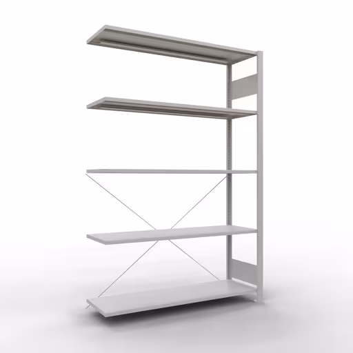 Stecksystem Anbauregal 2000x1300x400 mm, Typ 150 kg, lichtgrau aus der Kategorie Anbauregal mit der Artikelnummer 32645-130