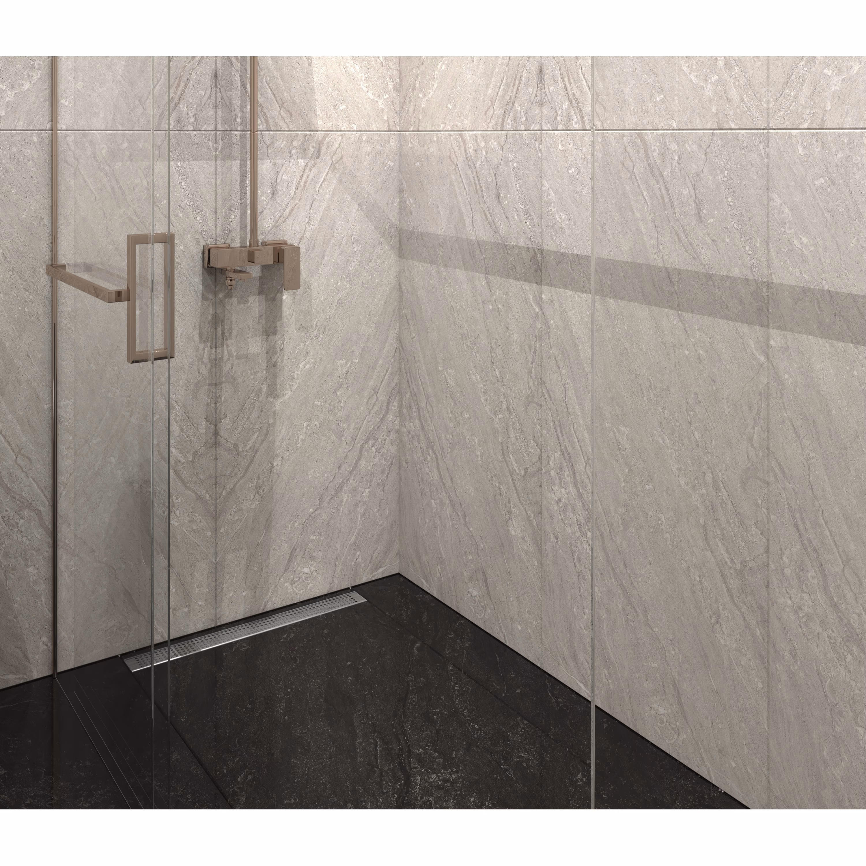 Ohne Text 7798297507211890383 MERT 300mm Duschrinne mit Design-Edelstahlrost "Square"